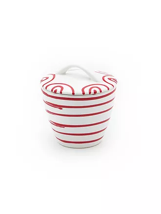 GMUNDNER KERAMIK | Zuckerdose Gourmet 9cm (rotgeflammt) | 